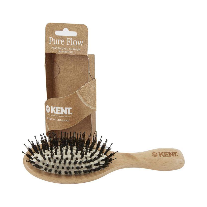 Kent Pure flow Vented Oval Cushion Hairbrush LPF1 - 5 Oz