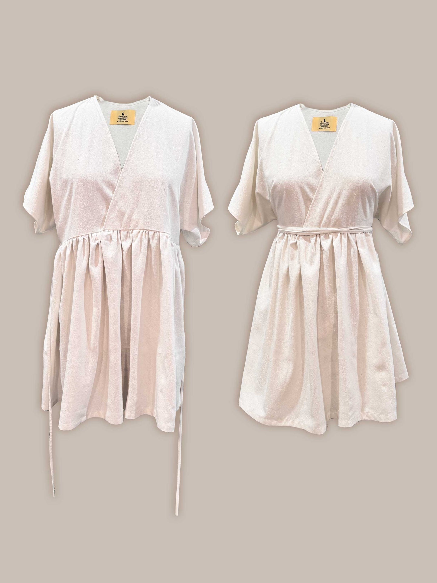 Raw Silk Kimono Dress