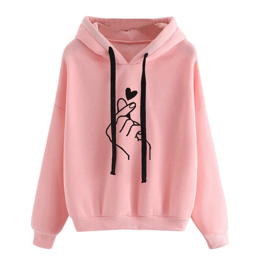 KPop Korean Finger Heart Hoodies