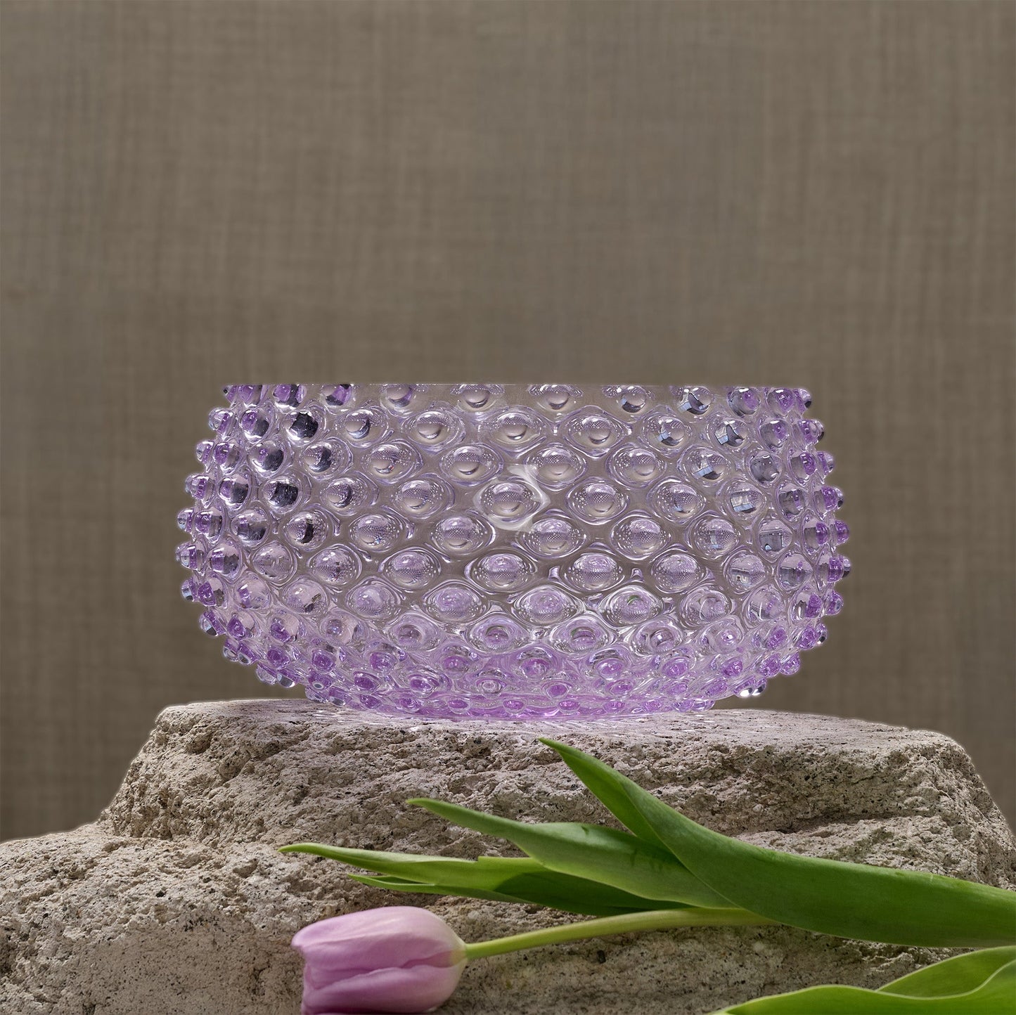 Hobnail Bowl - Large - Lilac Bloom