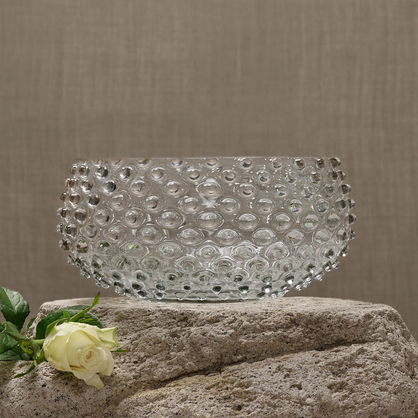Hobnail Bowl - Large - Smoky Quartz