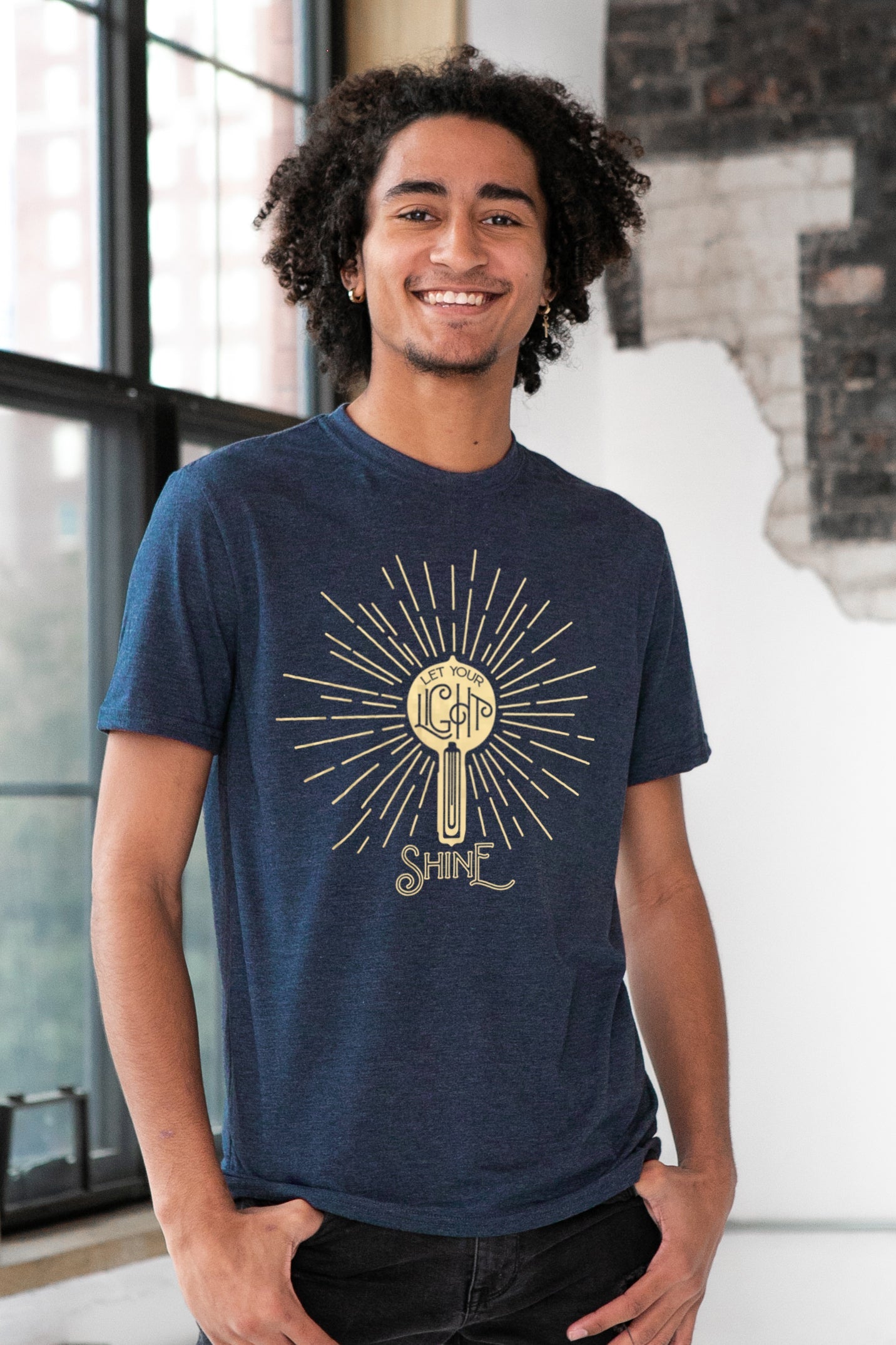 Let your Light Shine Gold Foil Unisex Eco-Triblend Tee - Osadia Concept Store
