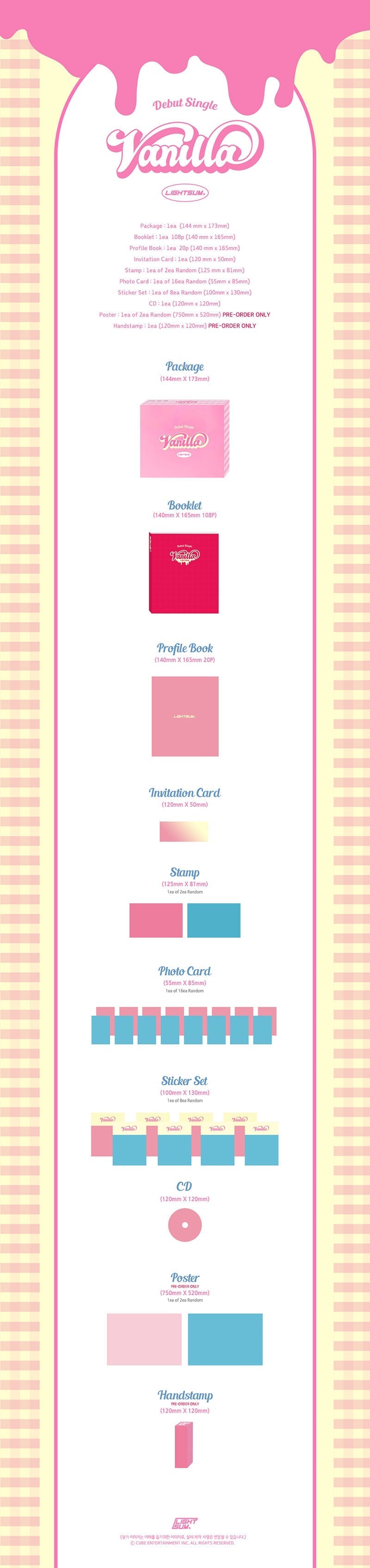 Lightsum 1st Single Album - Vanilla