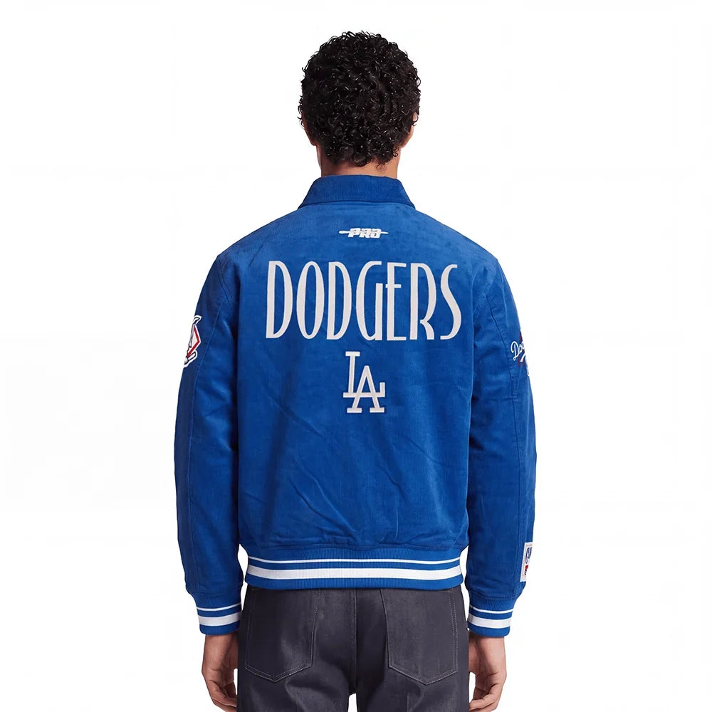 Pro Standard LA Dodgers Original Players Corduroy Jacket - Dark Blue