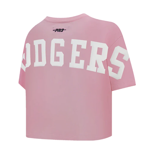 Pro Standard Womens LA Dodgers Wingspan Boxy Tee  - Pink