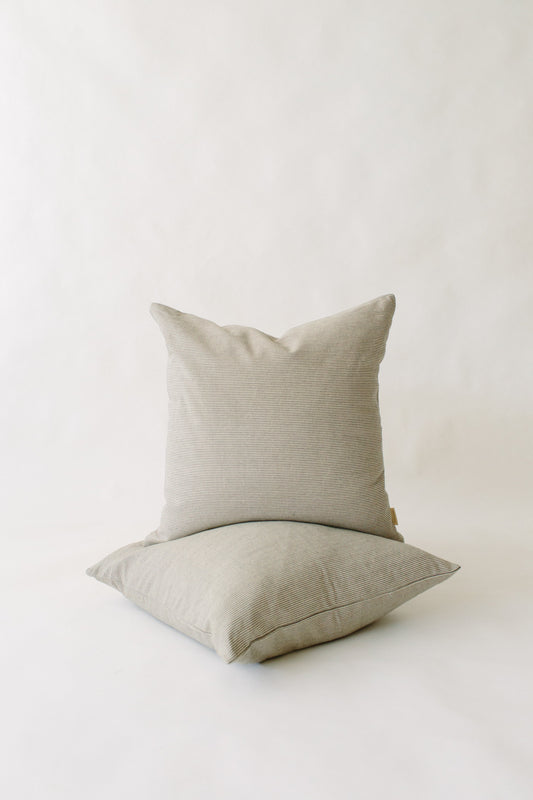 LOOM Imports Gray Pinstripe Pillow