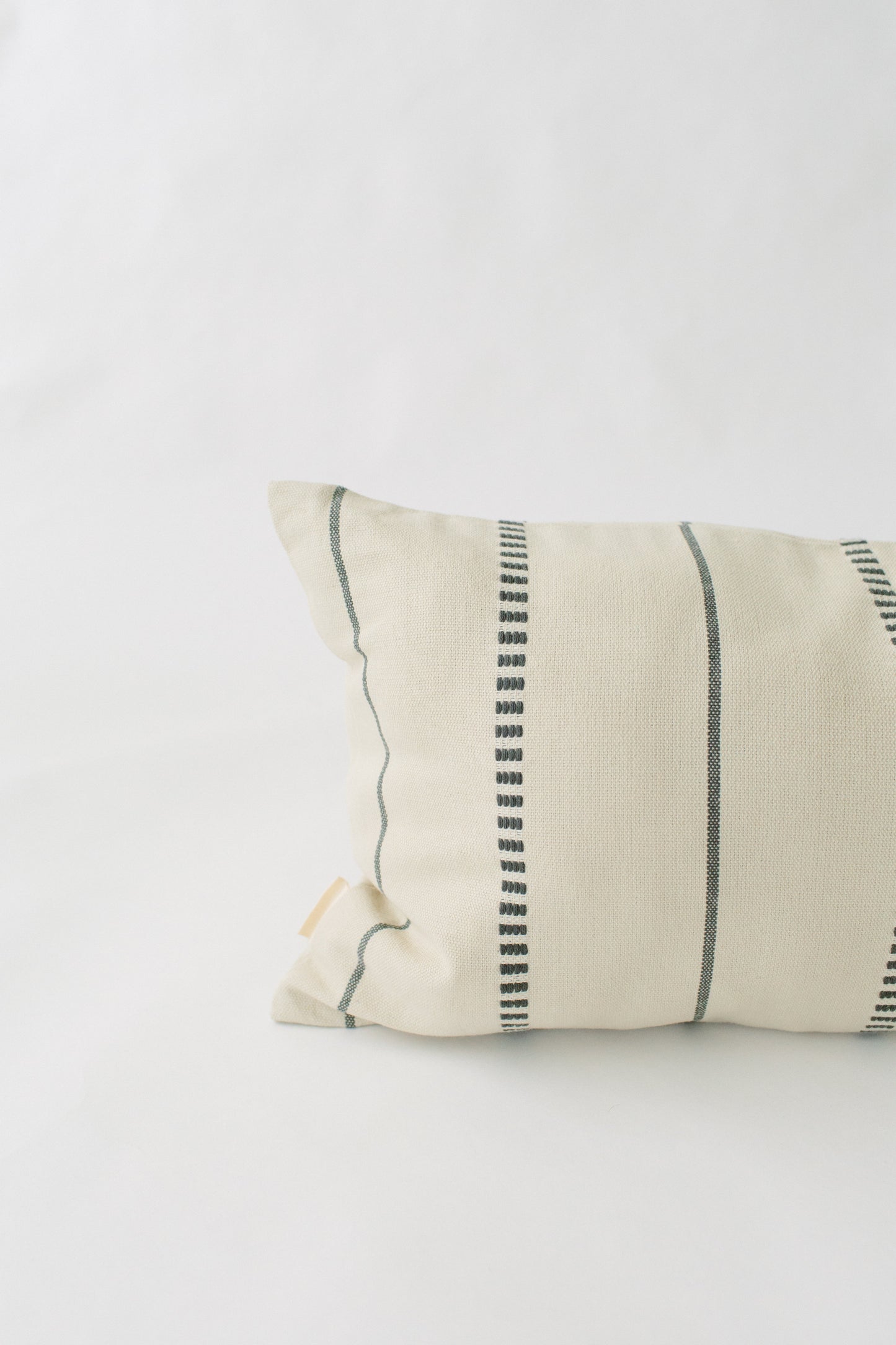 LOOM Imports Cream & Gray Brocade XL Lumbar Pillow