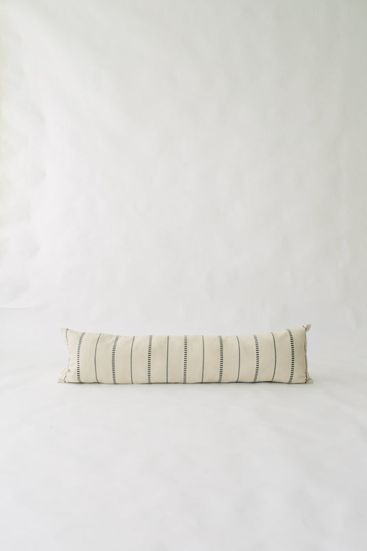 LOOM Imports Cream & Gray Brocade XL Lumbar Pillow