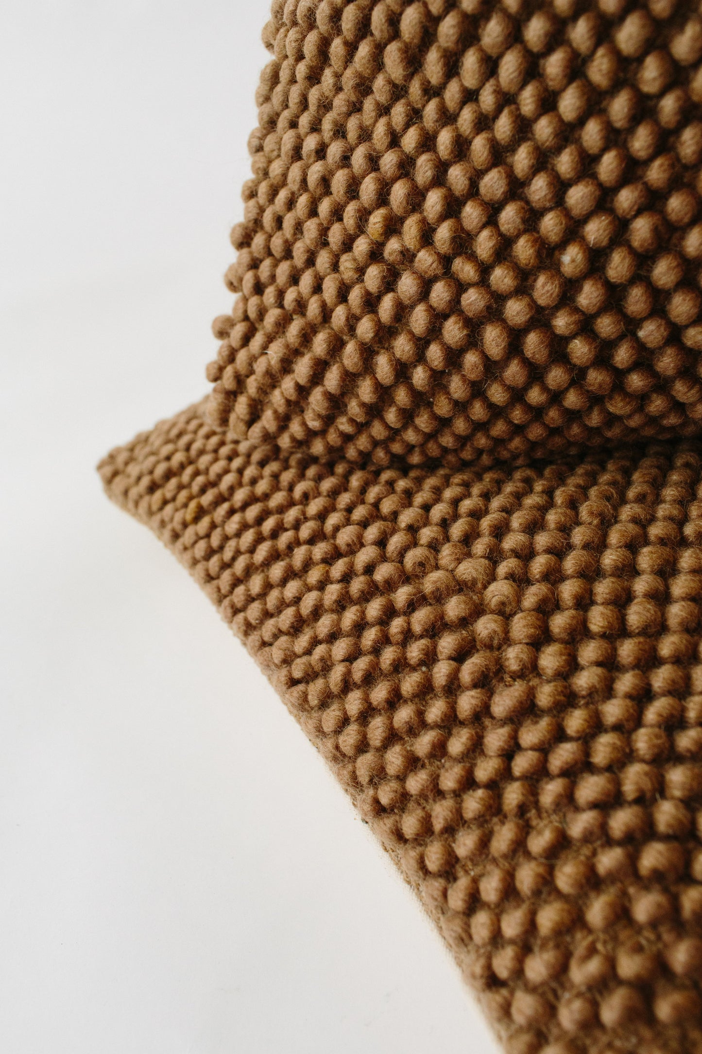 LOOM Imports Brown Nub Wool Pillow