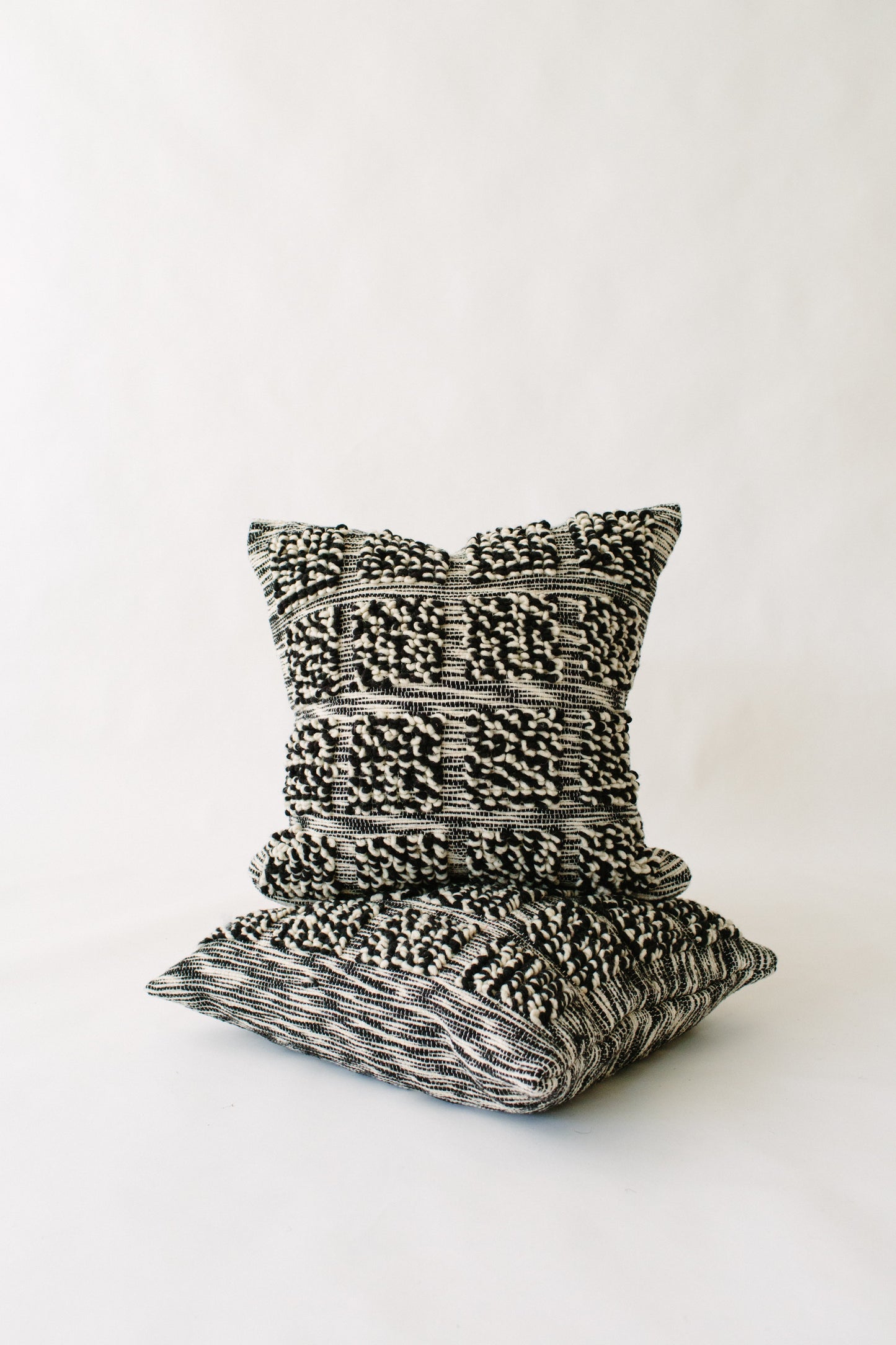 LOOM Imports Black & White Wool Pillow