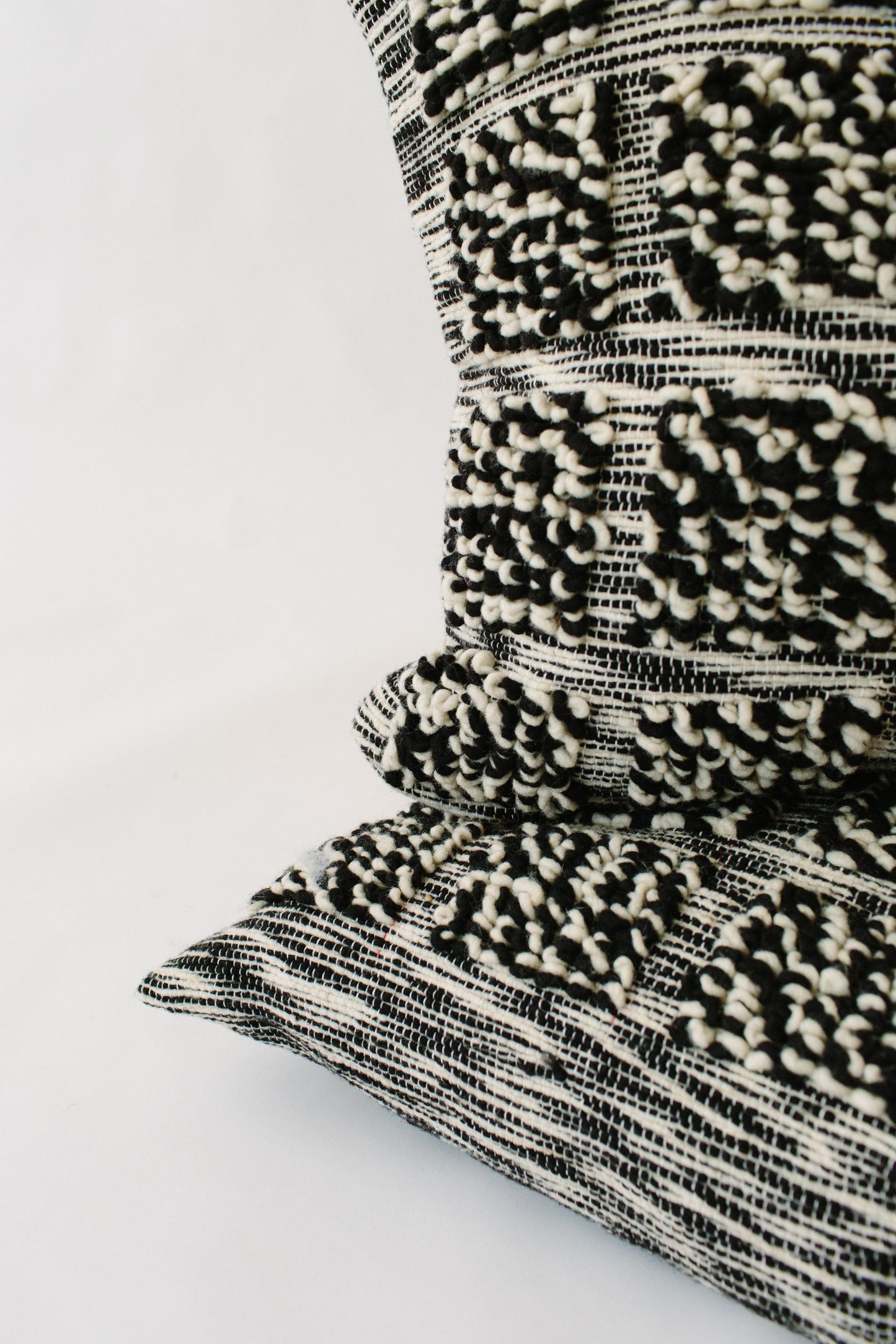 LOOM Imports Black & White Wool Pillow