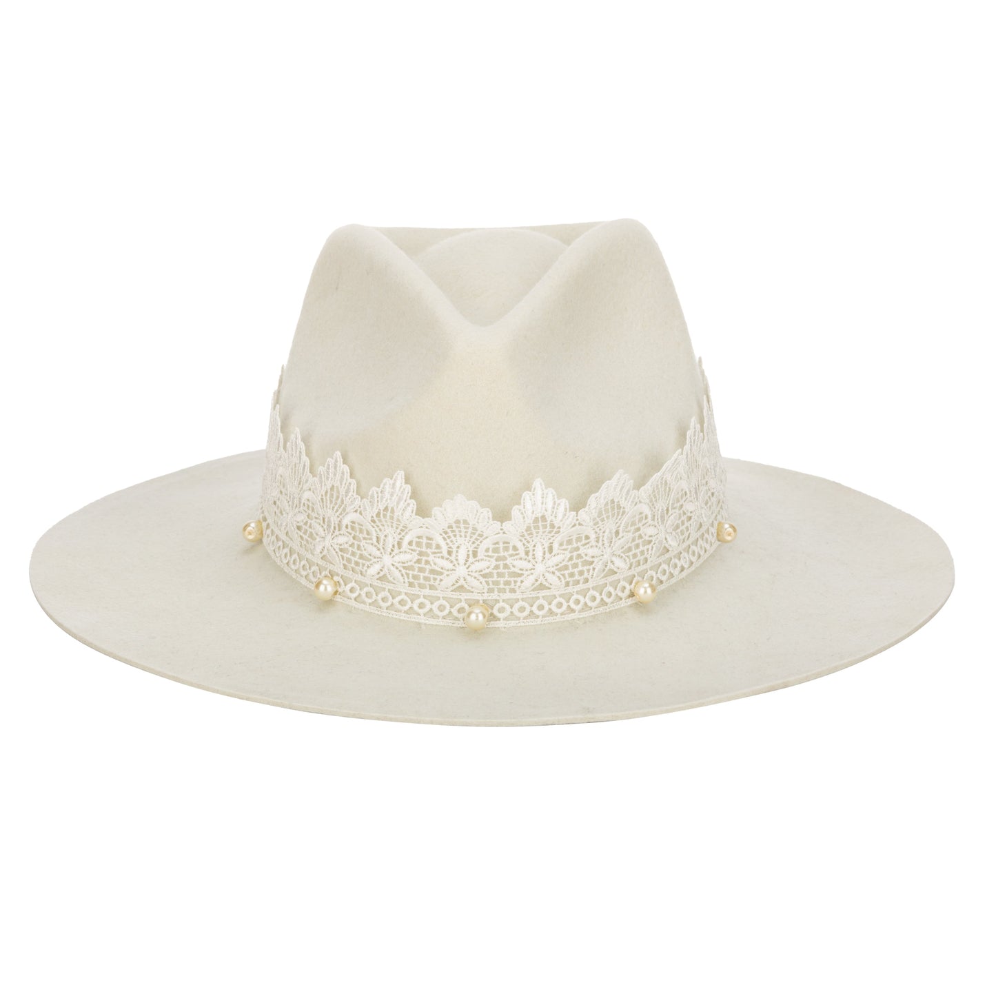 Now & Forever - Women's Felt Cowboy W/ Lace & Pearls
