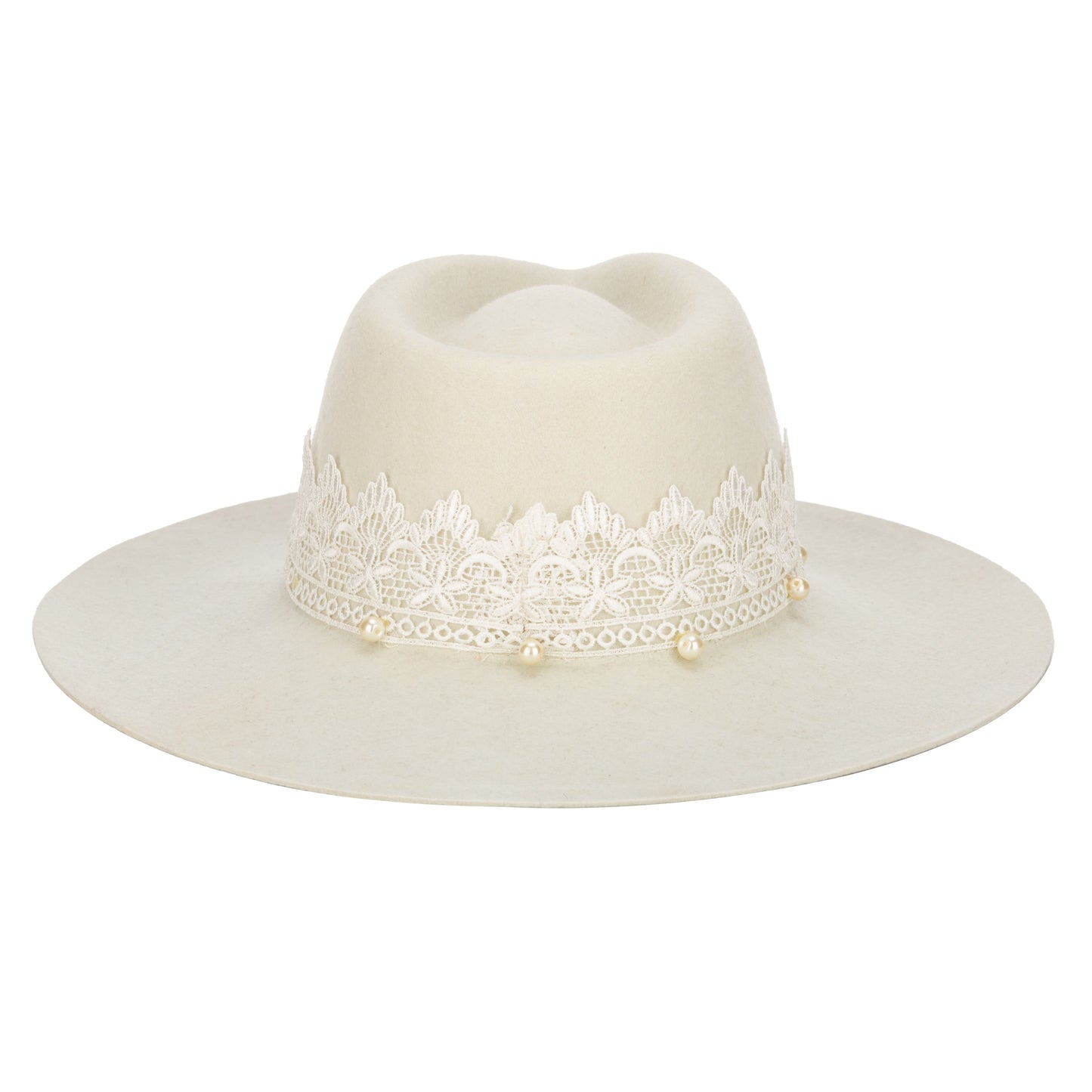 Now & Forever - Women's Felt Cowboy W/ Lace & Pearls