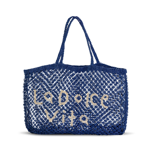 La Dolce Vita Woven Jute Tote