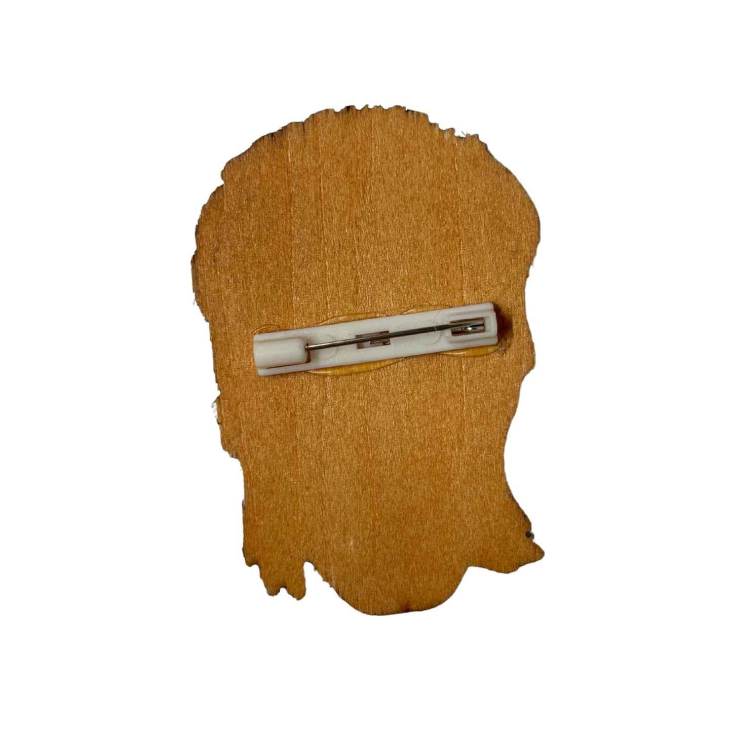 Large David Bowie Wooden Brooch Pin | Retro Rock Tribute
