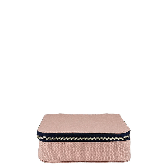 Large Pill Travel Case with Individual Daily Pill Organizer, Pink/Blush