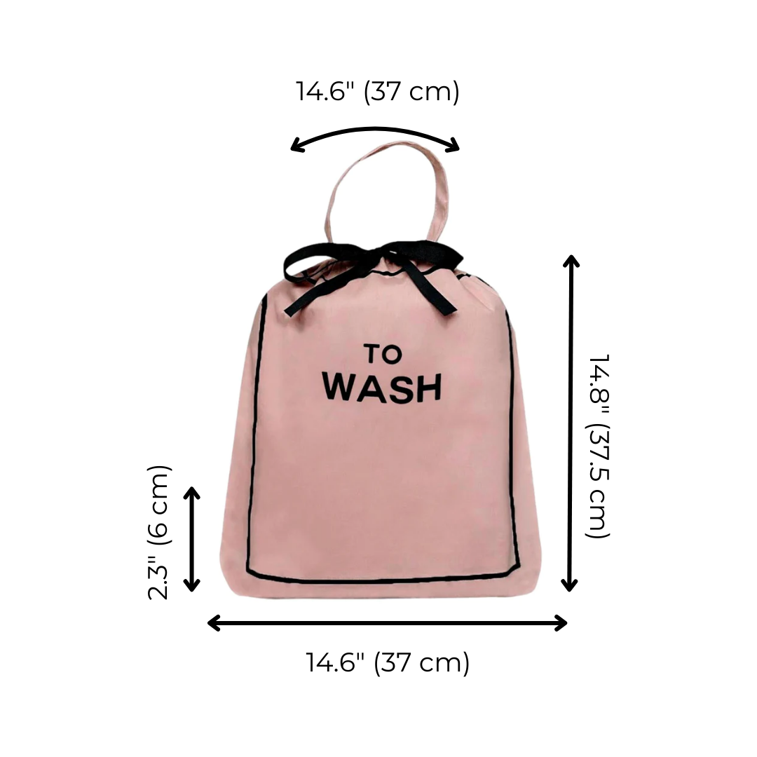 To Wash Laundry Bag, Pink/Blush - Osadia Concept Store