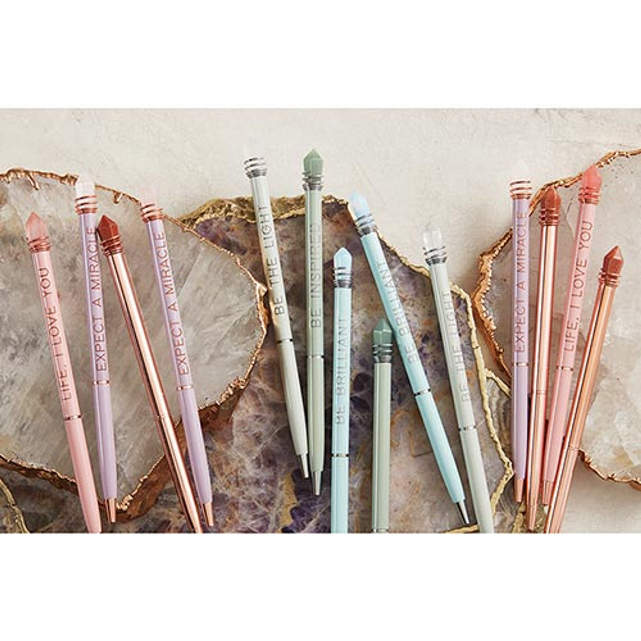 Life I Love You Crystal Pen in Blush Finish