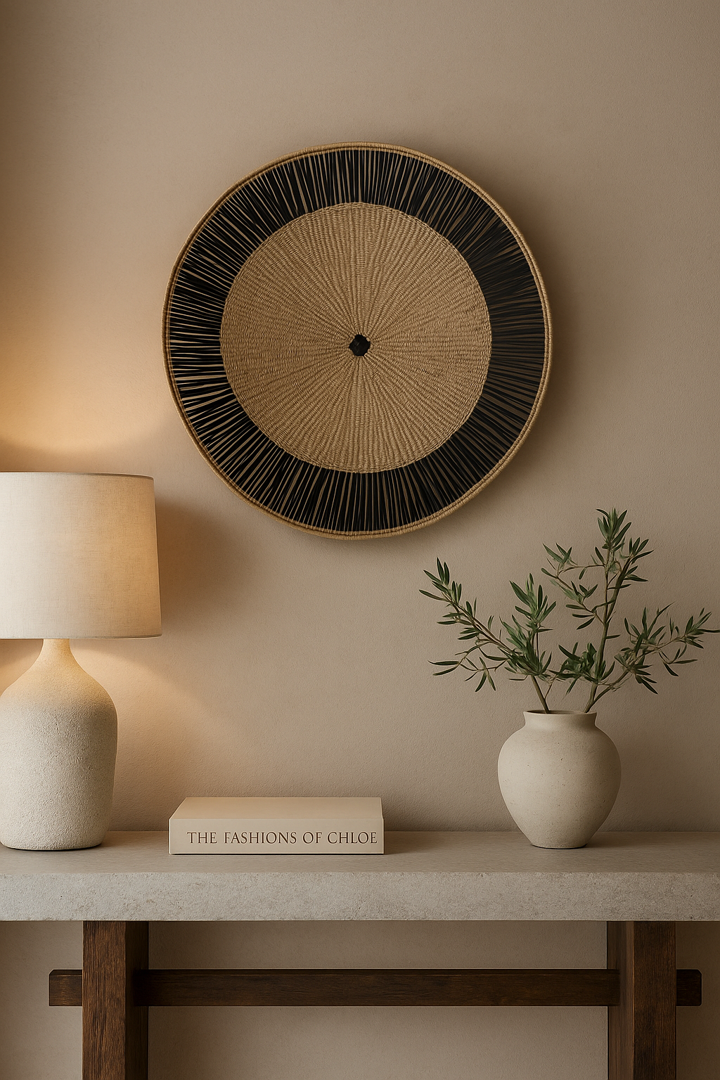 Lily Pad Black Ray Wall Basket - Osadia Concept Store