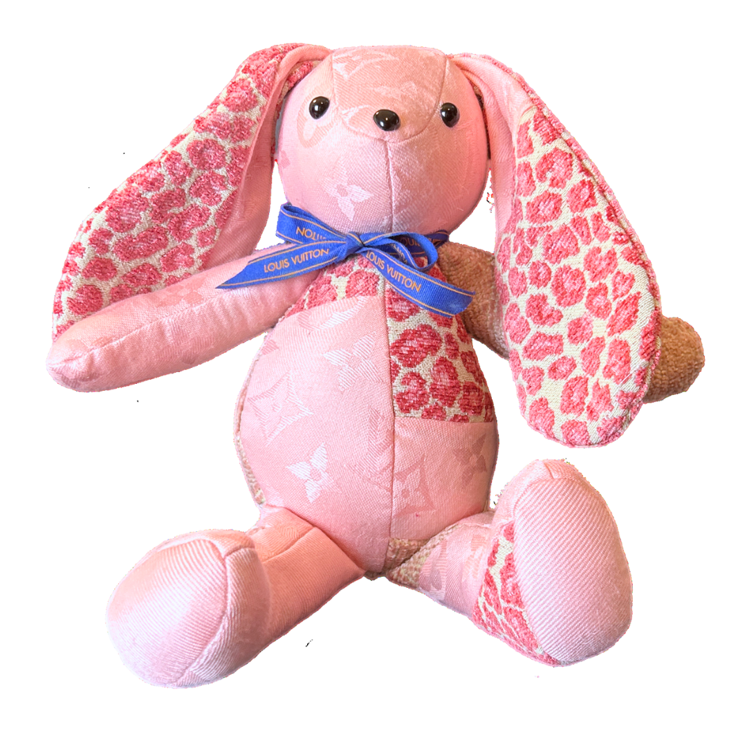 LV Monogram Vintage Silk Scarf Patchwork Bunny
