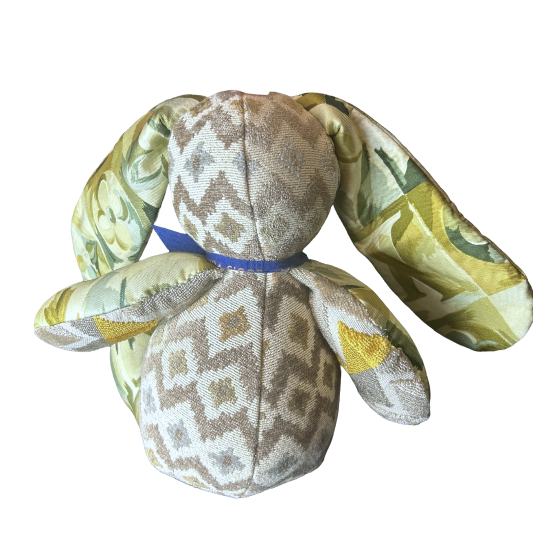 LV Au Fils du Temps Vintage Silk Scarf Patchwork Bunny