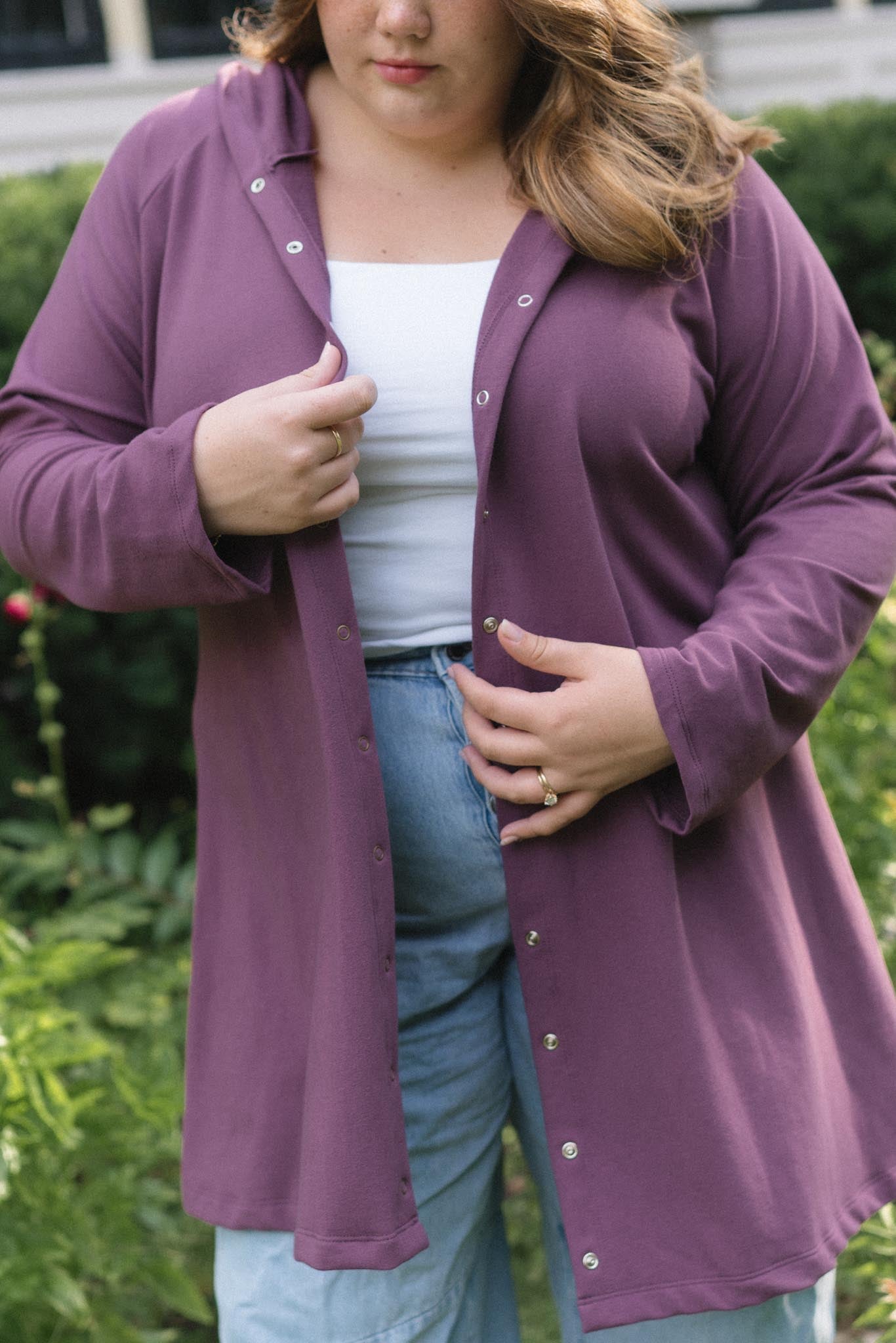 Amelia Cardigan in Plum
