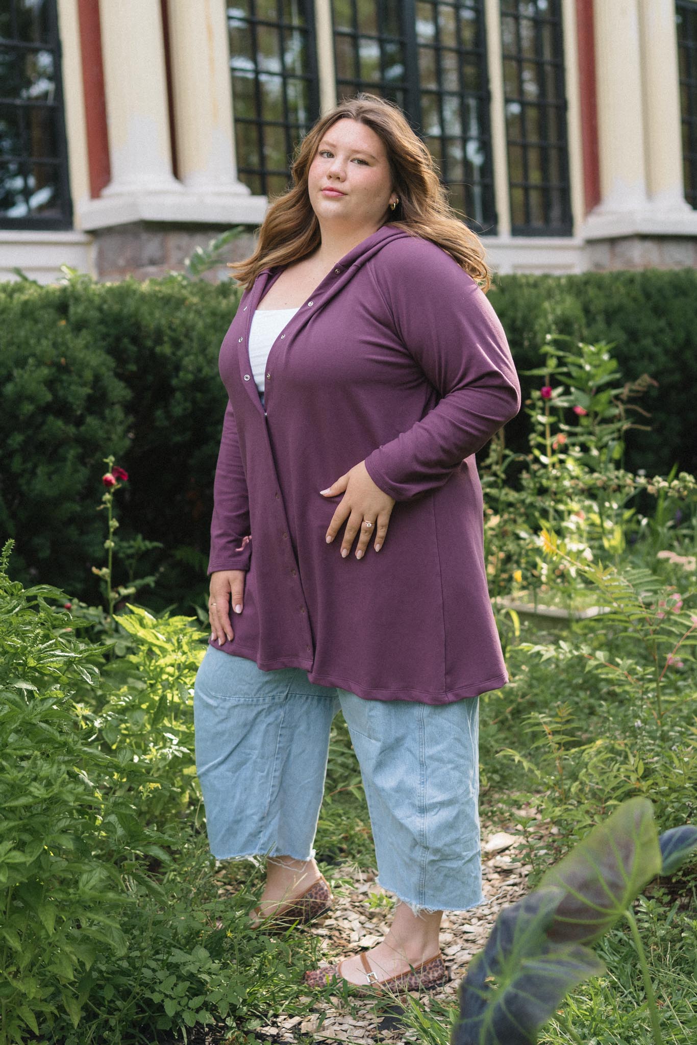 Amelia Cardigan in Plum