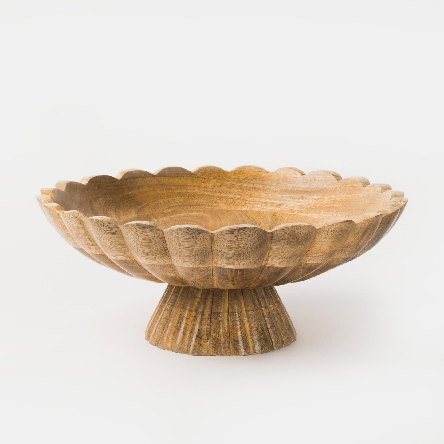Fluted Pedestal Bowl - Natural - Osadia Concept Store