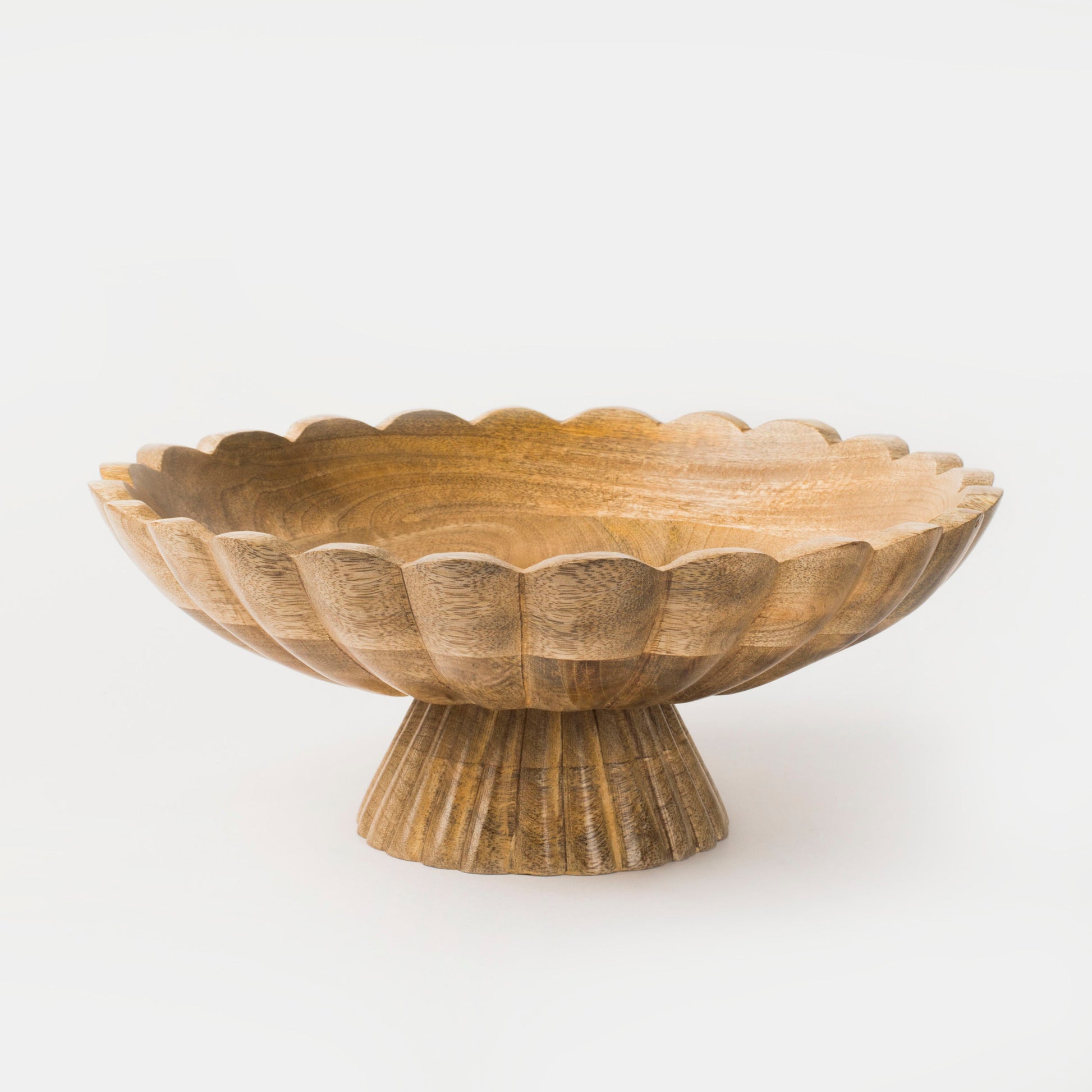 Fluted Pedestal Bowl - Natural - Osadia Concept Store