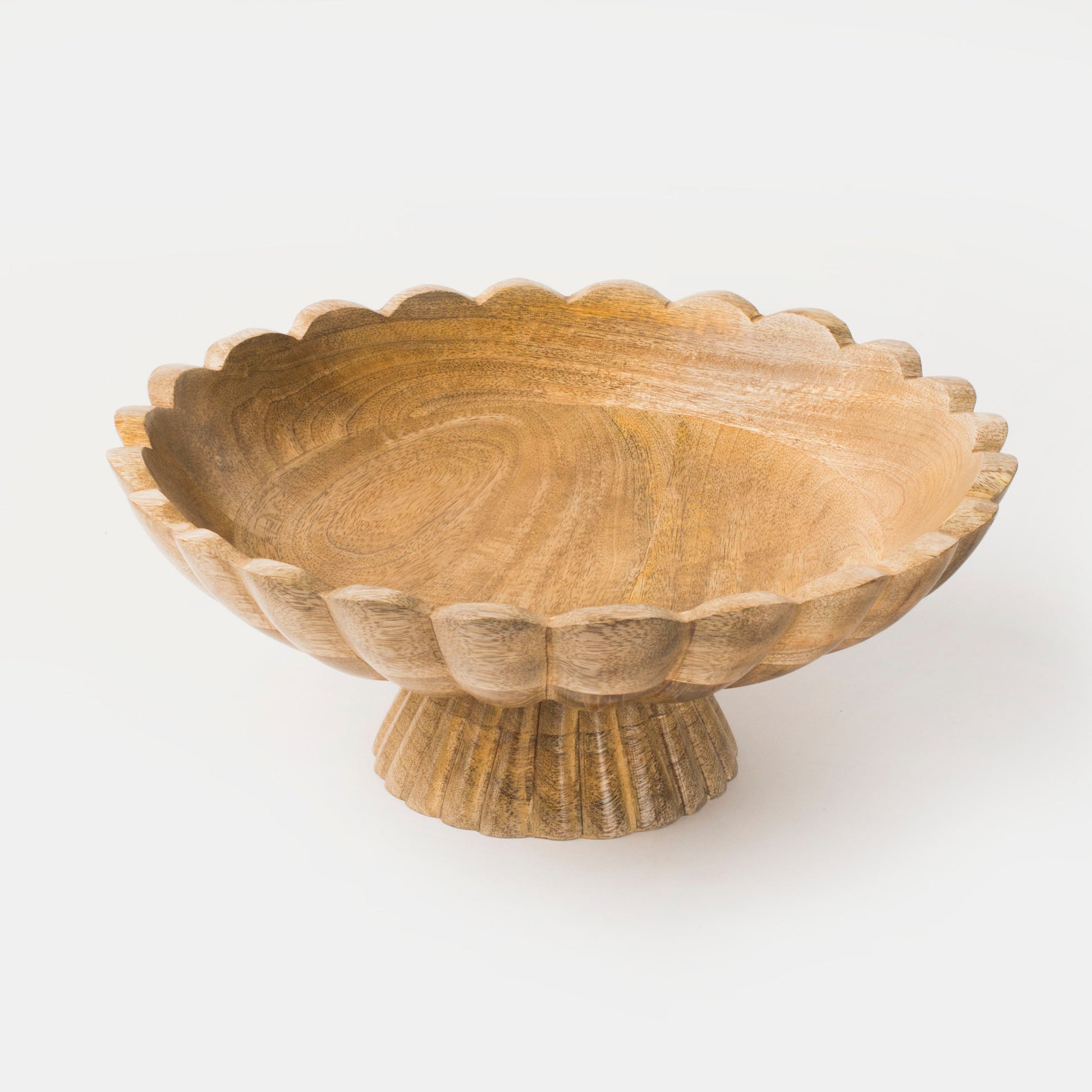 Fluted Pedestal Bowl - Natural - Osadia Concept Store