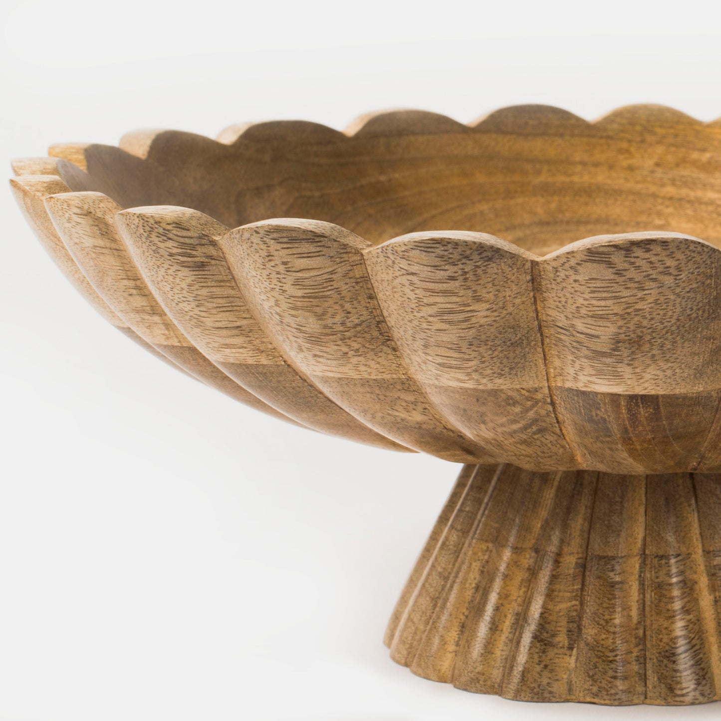Fluted Pedestal Bowl - Natural - Osadia Concept Store