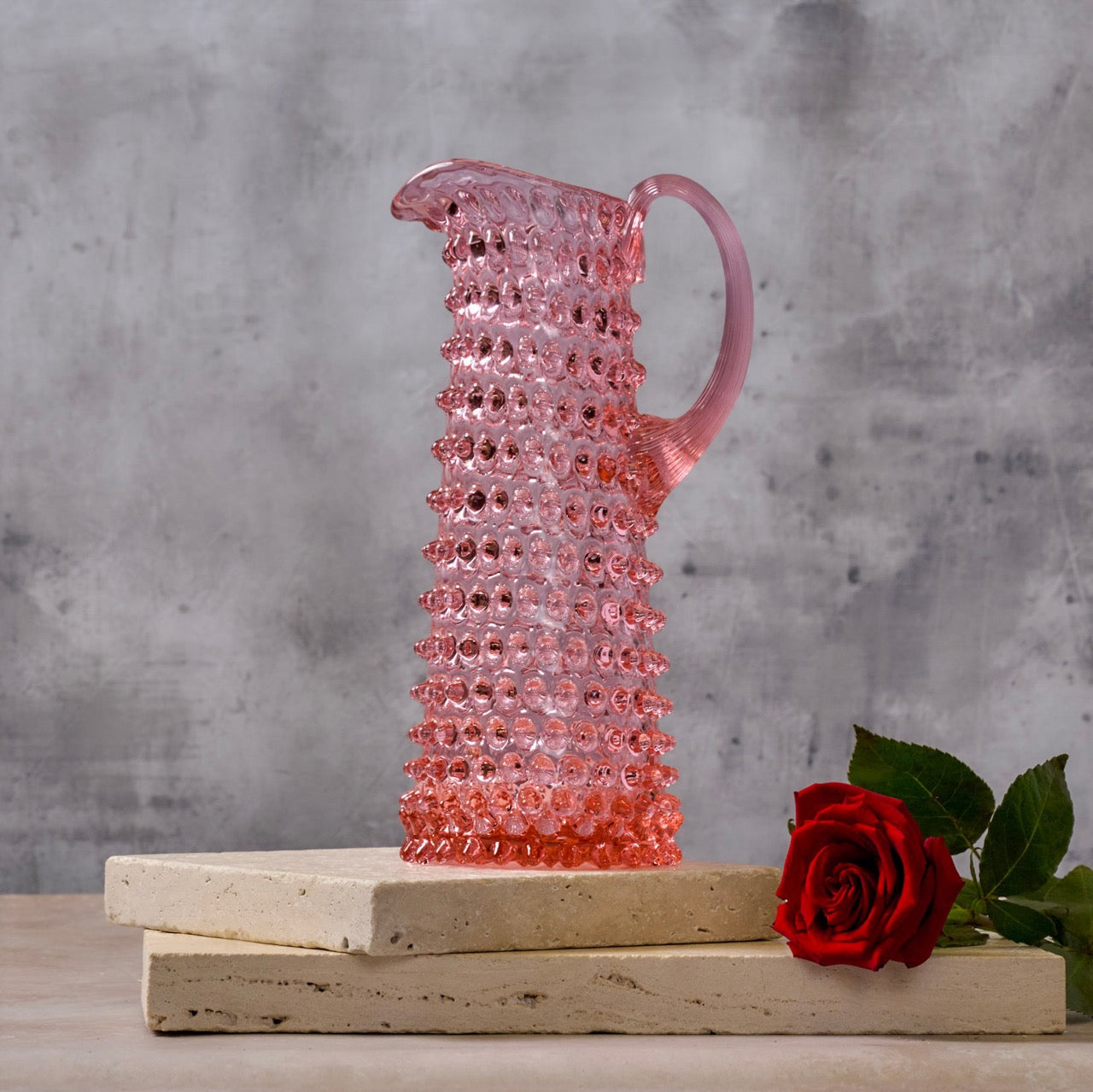 Hobnail Jug - Tall - Petal Pink - Osadia Concept Store