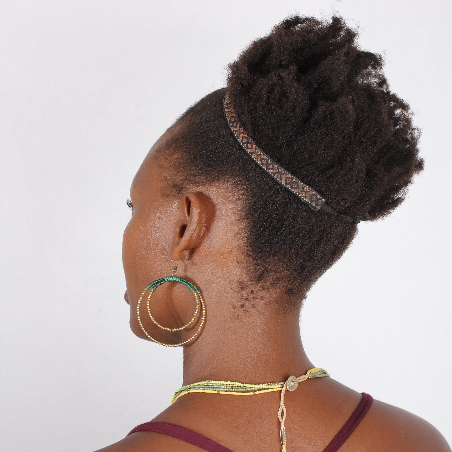 Cherish Brass Bead Hoop Earrings - Thailand