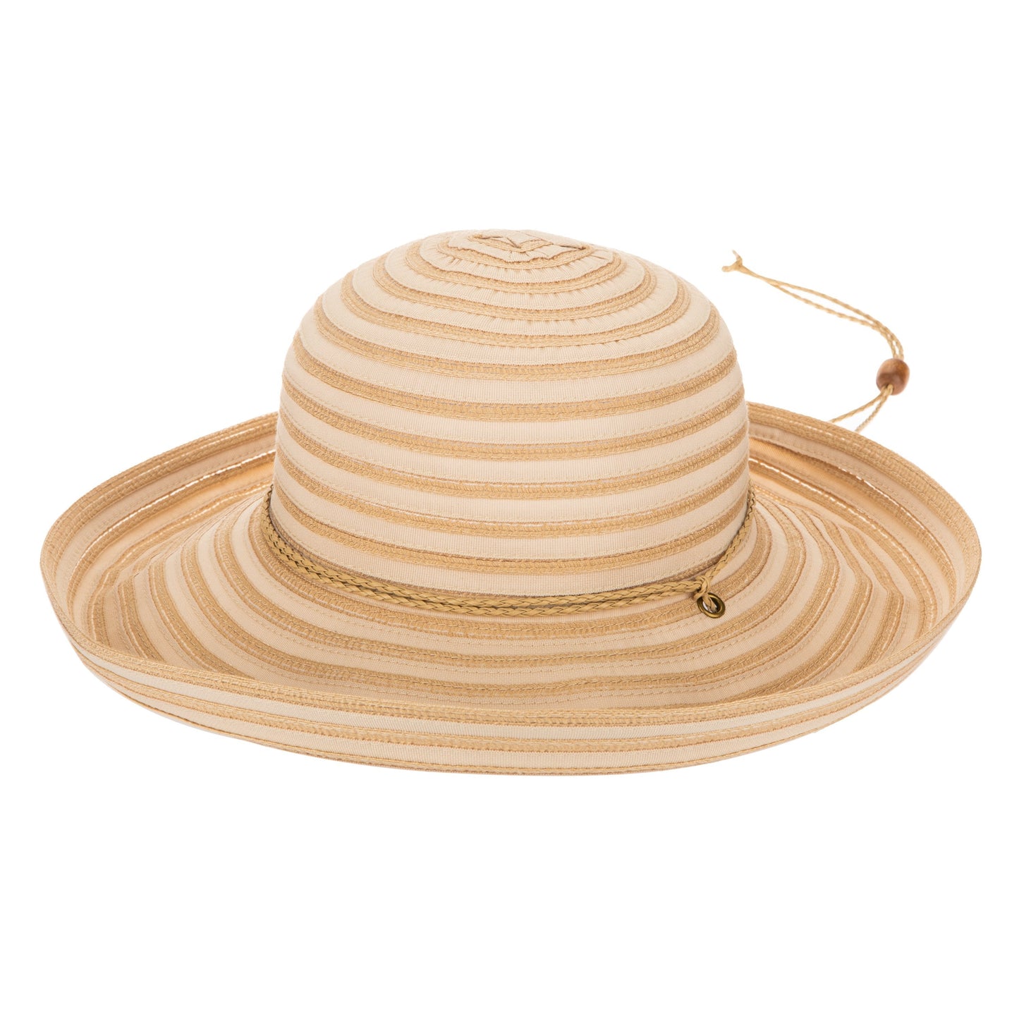 Women's Polybraid/Ribbon Mixed Kettle Brim with Adjustable Chin Cord (MXM1036)