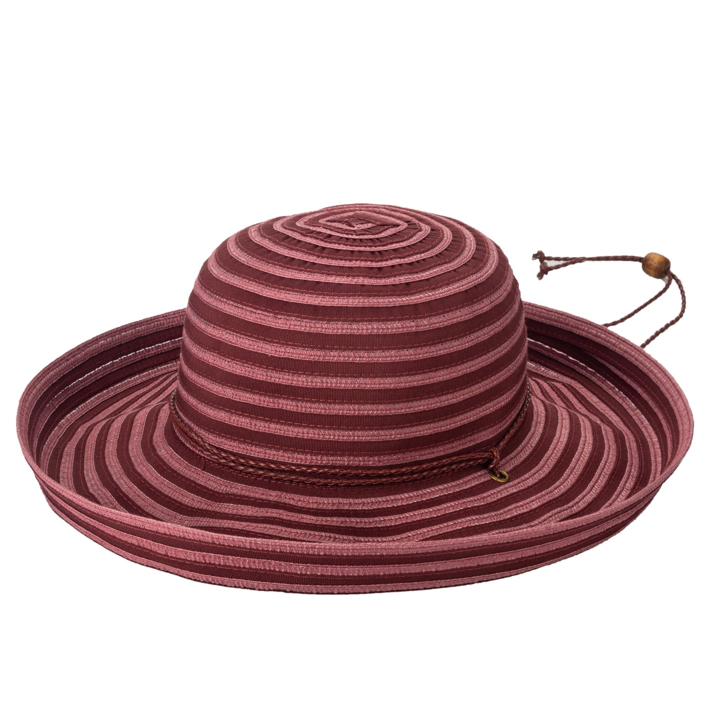 Women's Polybraid/Ribbon Mixed Kettle Brim with Adjustable Chin Cord (MXM1036)