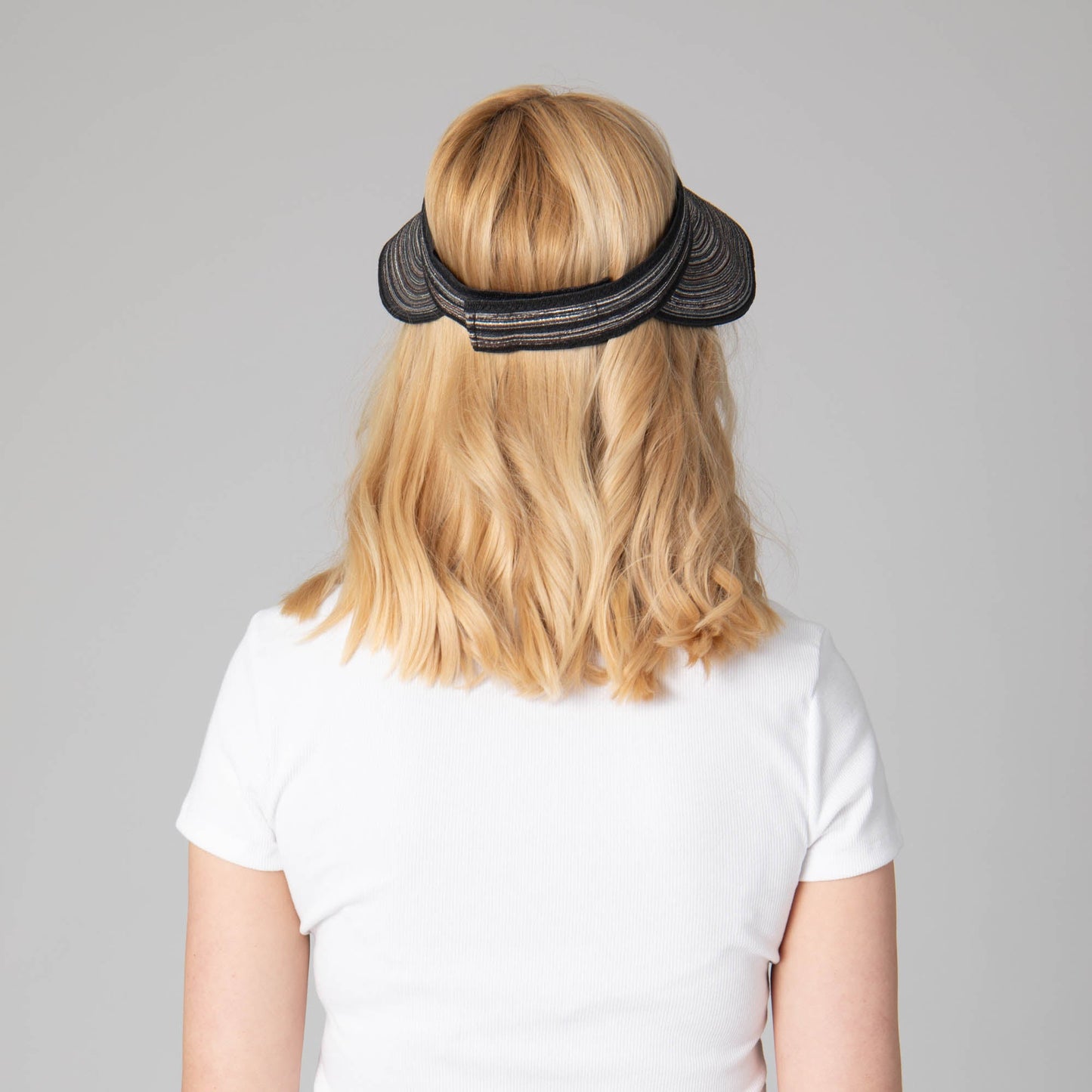 Women's Mixed Braid Visor with Velcro Strap