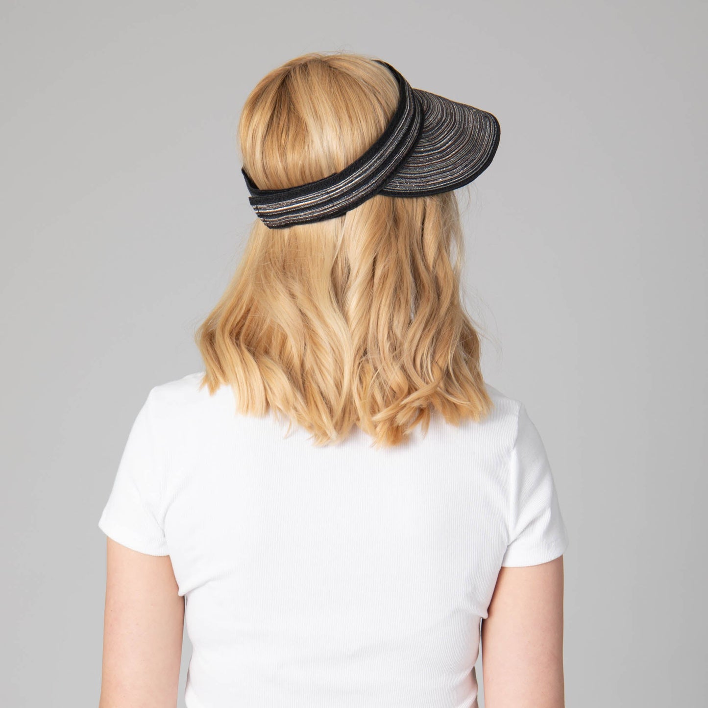 Women's Mixed Braid Visor with Velcro Strap