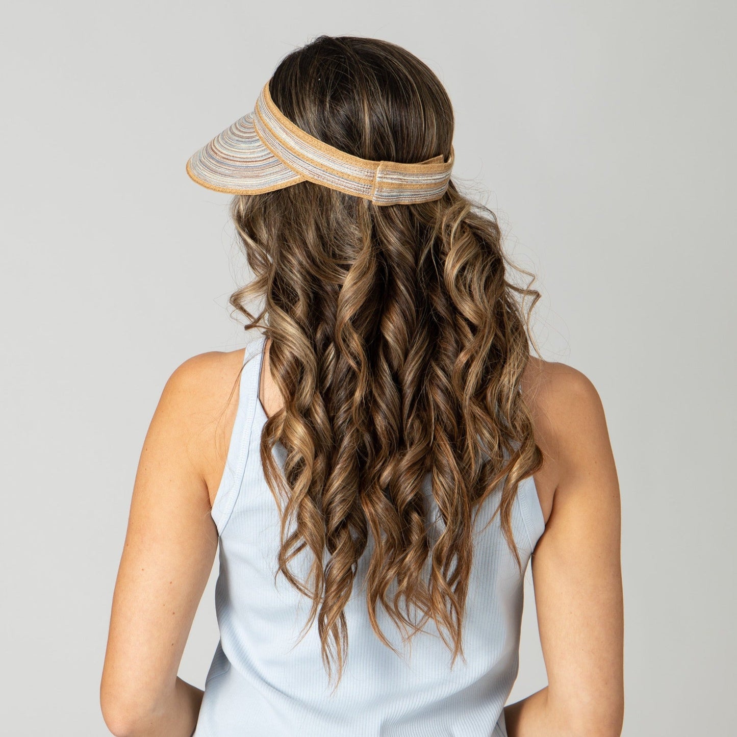 Women's Mixed Braid Visor with Velcro Strap