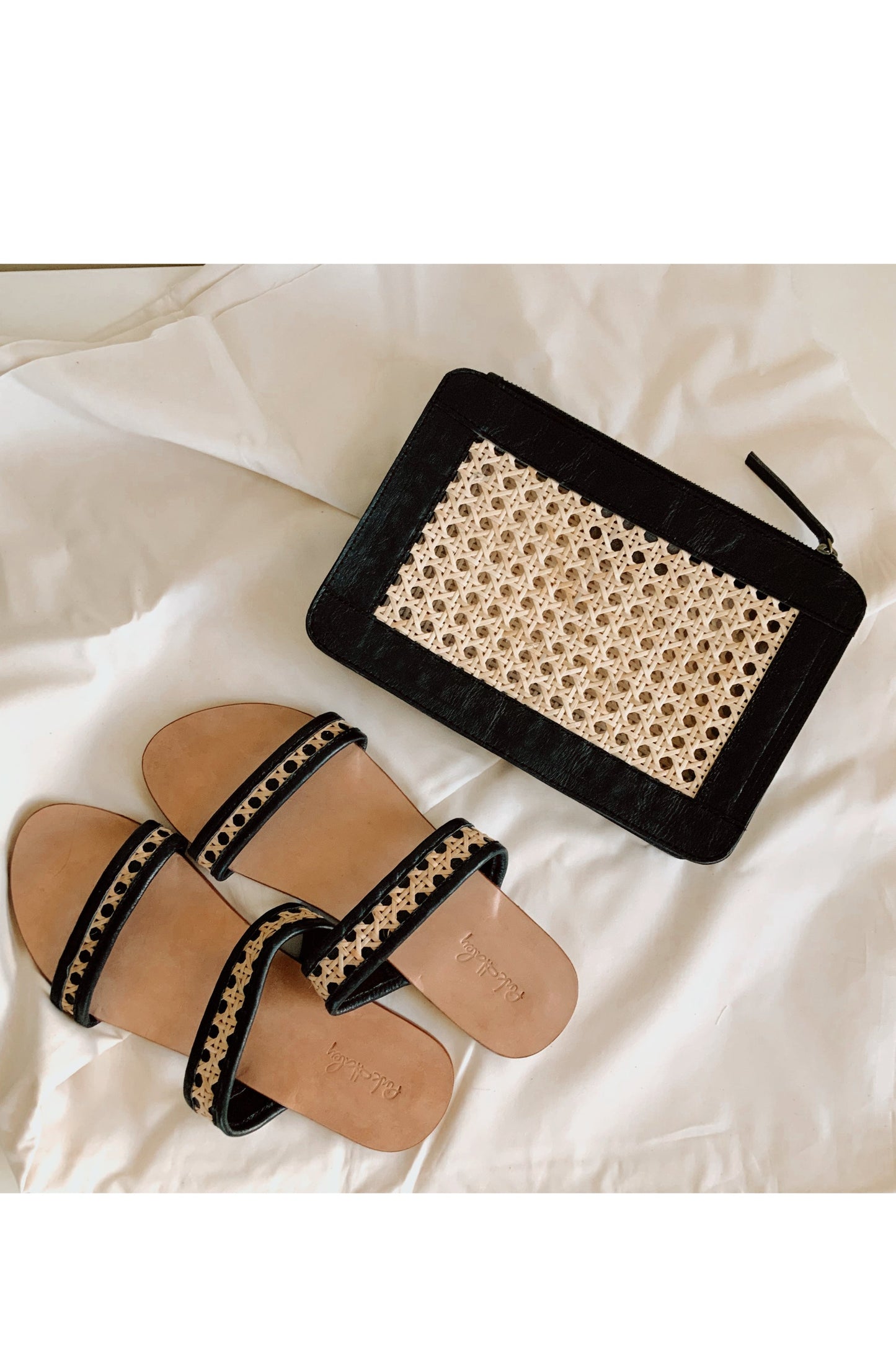Mariah Night Out Rattan Clutch - Black