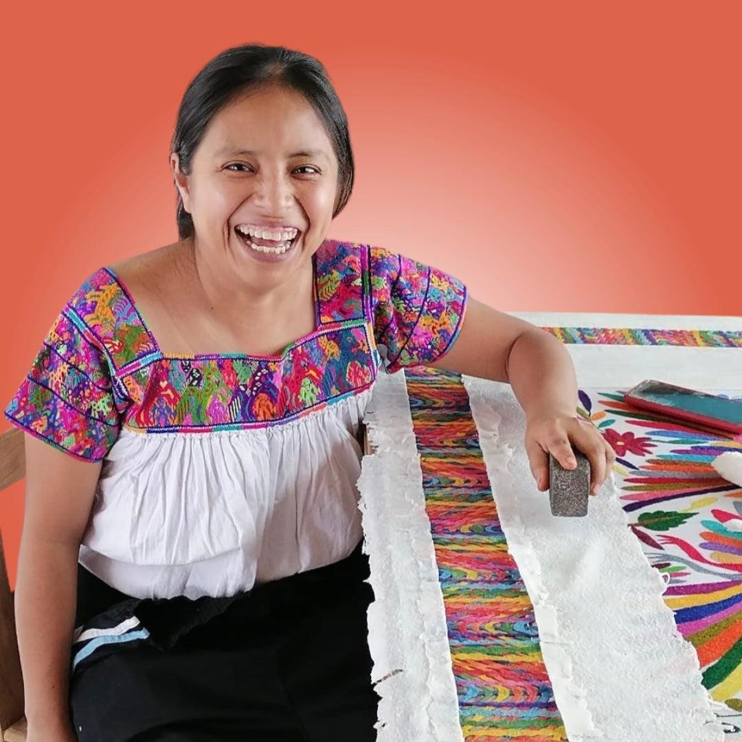 Otomí Amate Embroidered Assorted Art Textile Wall Decor Unframed - Mexico