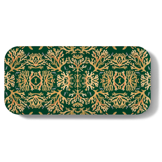 Coral Seahorses Narrow Birchwood Small Decorative Tray