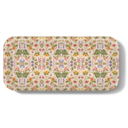 Garden of Tropics Narrow Birchwood Small Decorative Tray