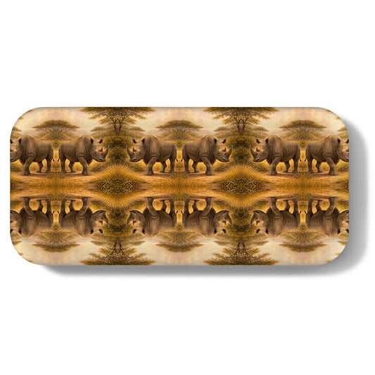 Golden Rhino Narrow Birchwood Small Decorative Tray