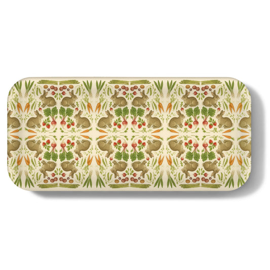 Spring Garden Narrow Birchwood Small Decorative Tray
