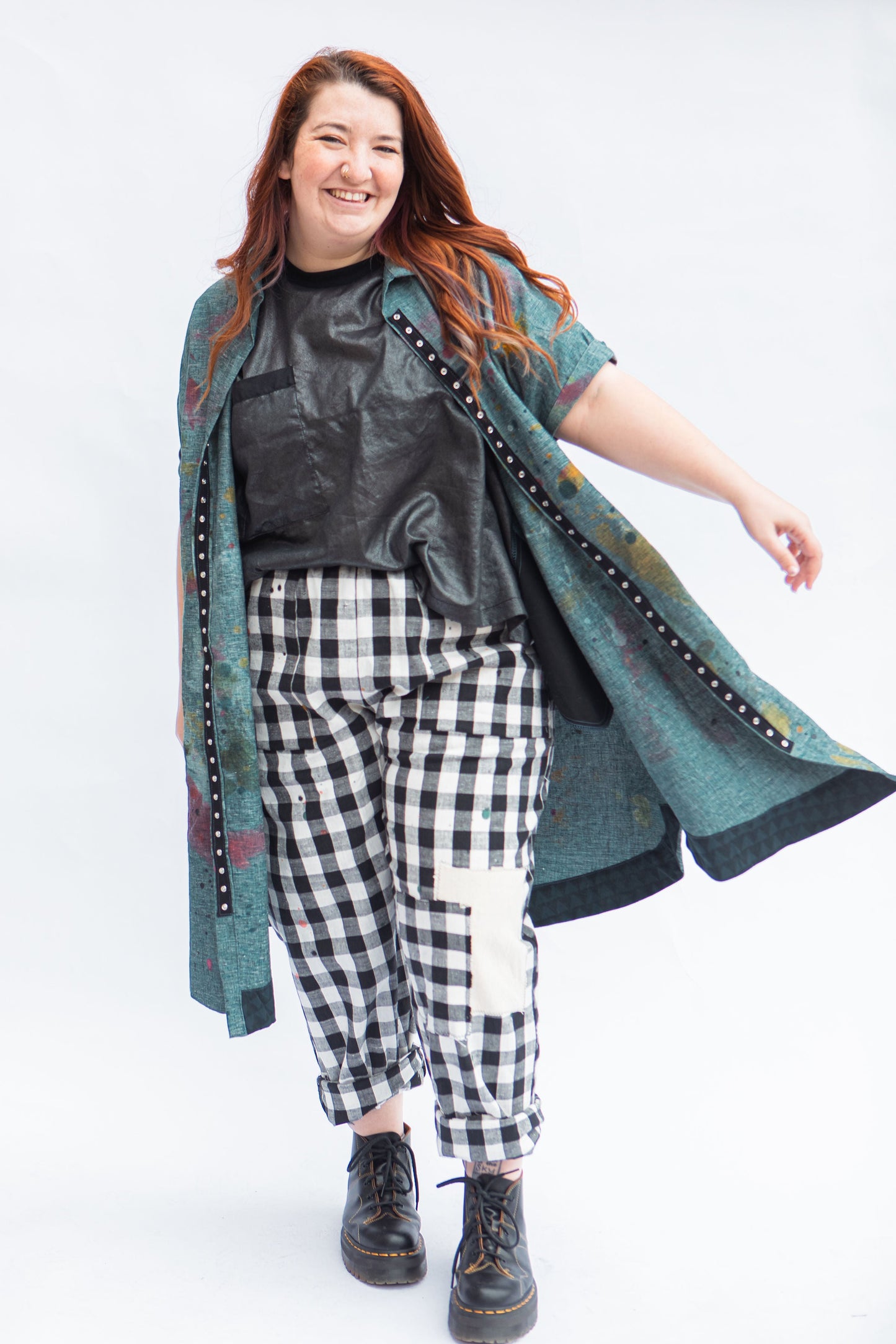 Artisan Handwoven Cotton Check Pocket Pant