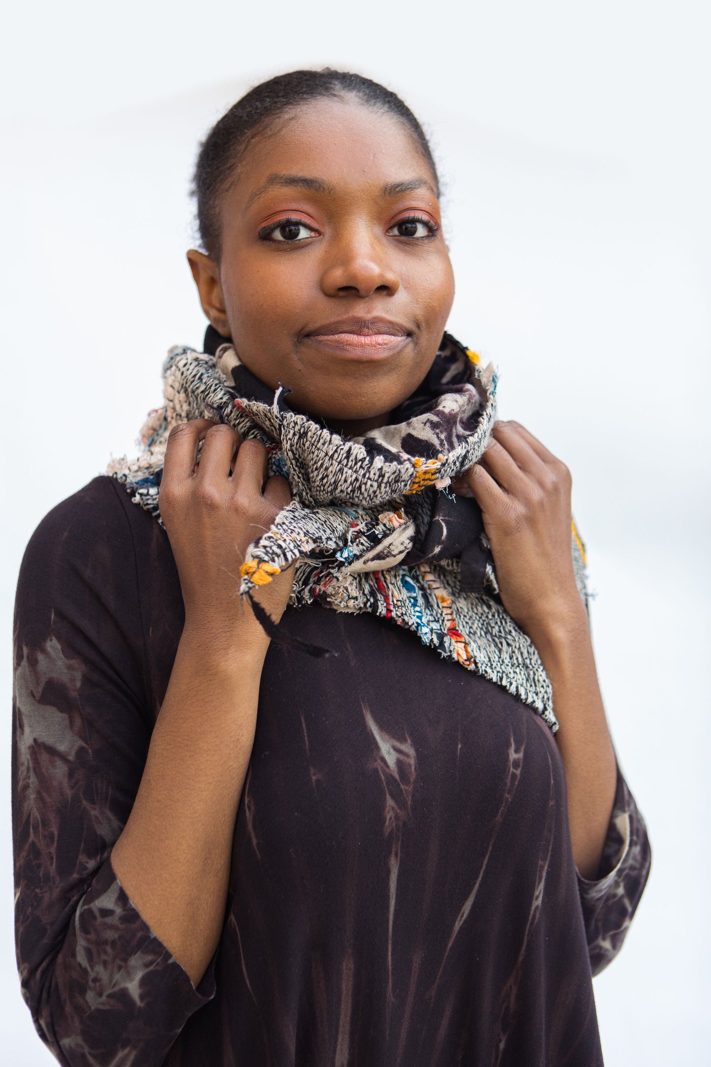 Studio-Woven Zero-Waste Triangle Scarf