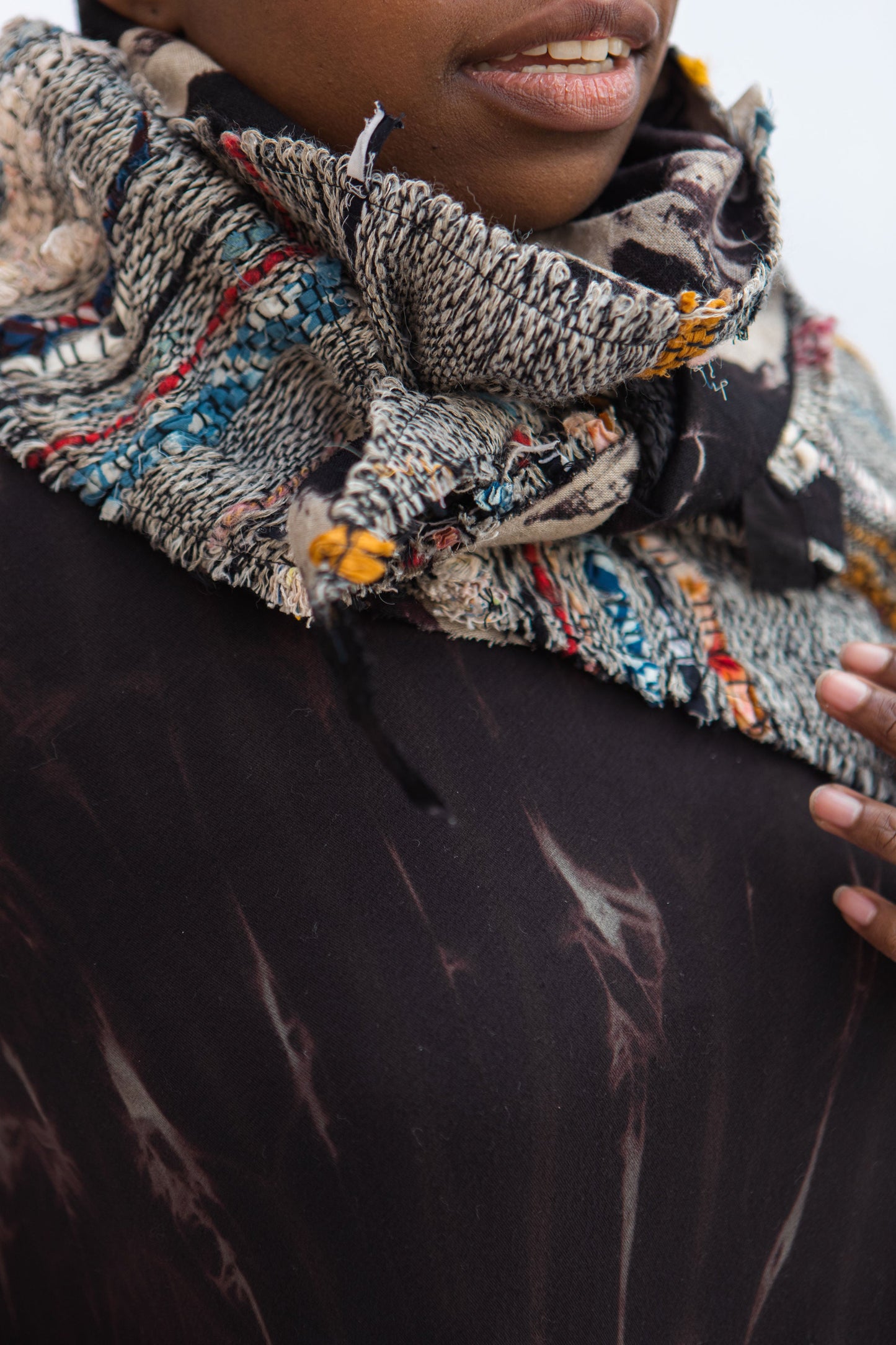 Studio-Woven Zero-Waste Triangle Scarf