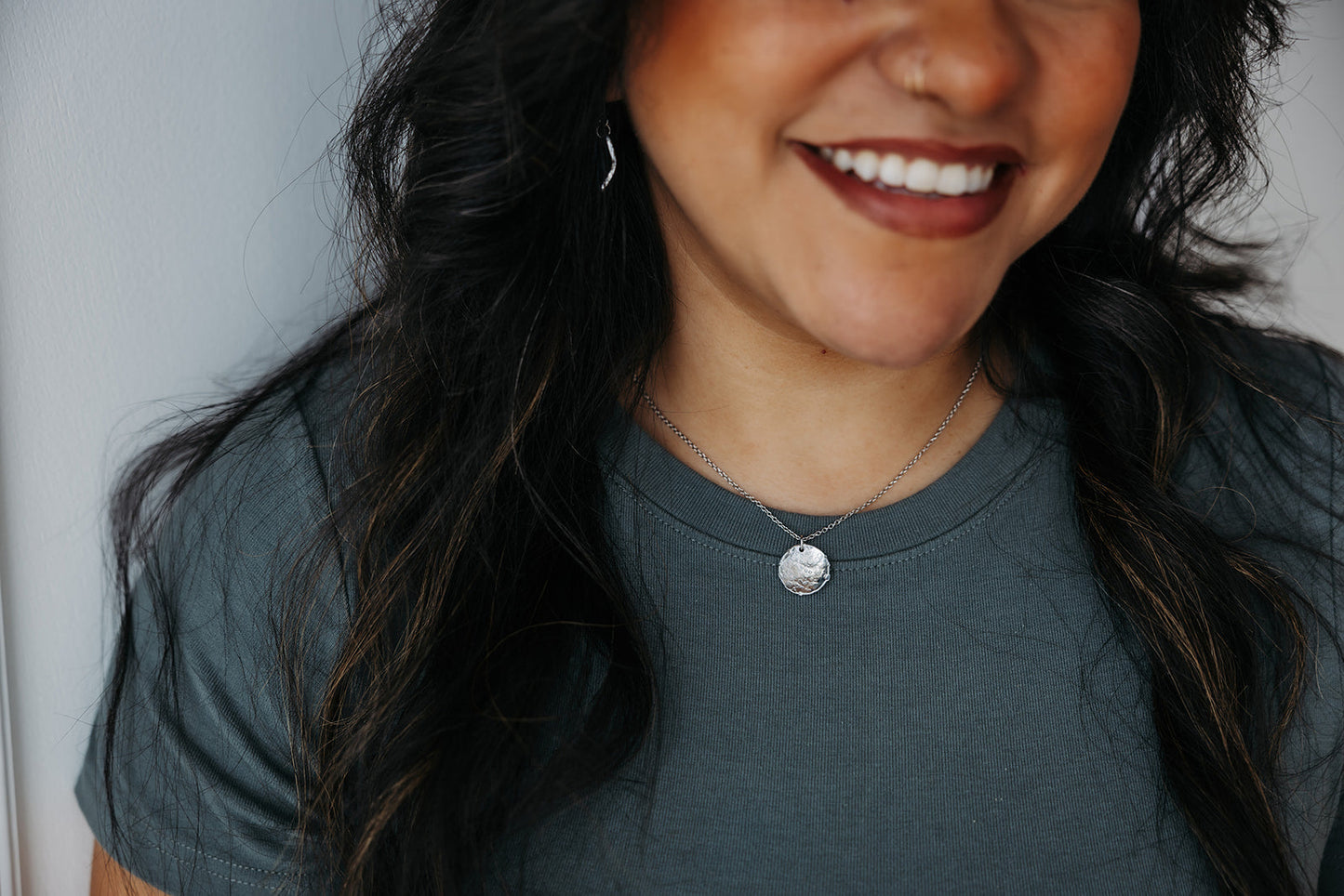 Awaken Necklace | Salvaged Steel Auto Part | Adjustable Stainless Steel Chain