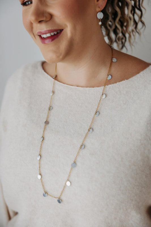 Worthy 2-in-1 Charm Necklace | Repurposed Stainless Steel Auto Parts | 18K Gold Plated Chain