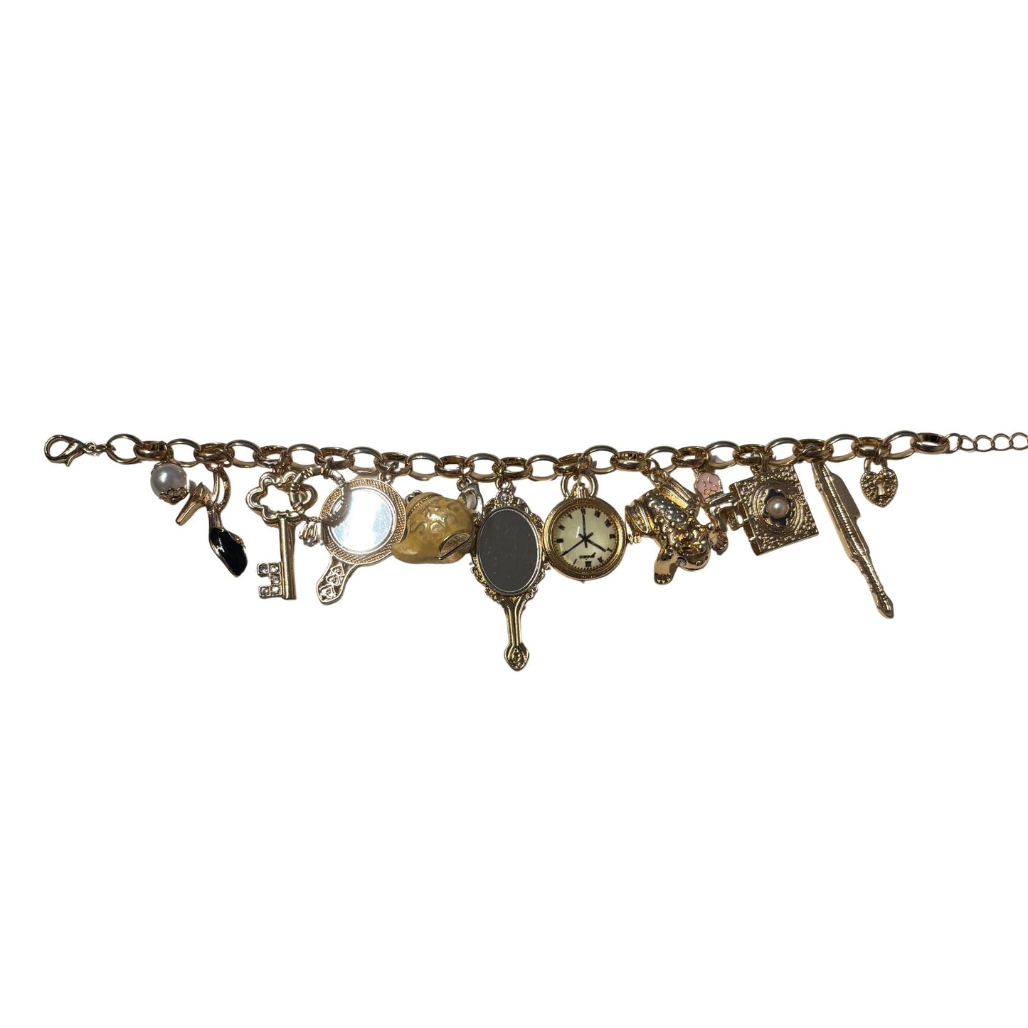 Mirror Mirror Fantasy Gold Charm Bracelet | Fairytale Jewelry